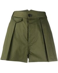 DSquared² - Pantalones Cortos De Talle Alto Con Pliegues - Lyst