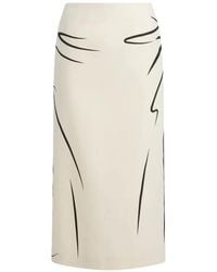 Moschino - Printed Cotton Midi Skirt - Lyst