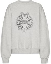 ROTATE BIRGER CHRISTENSEN - Felpa Con Logo Ricamato - Lyst