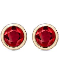 Pragnell - 18Kt Diamond Ruby Sundance Stud Earrings - Lyst