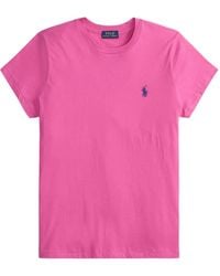 Polo Ralph Lauren - Tee-Shirt Manches Courtes Uni À Logo Femme - Lyst