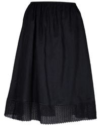 Posse - Alfie Lace-Trim Midi Skirt - Lyst