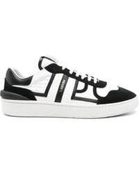 Lanvin - Panelled Lace-Up Sneakers - Lyst
