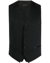Tagliatore - Button-down Cotton Waistcoat - Lyst