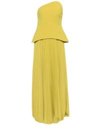 Solace London - Britt Pleated Strapless Maxi Dress - Lyst