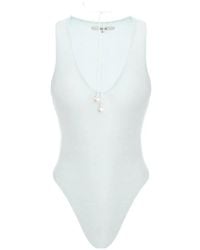 MANURI - Tie-Neck Sleeveless Bodysuit - Lyst