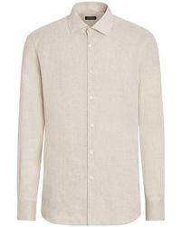 Zegna - Pure Linen Long-sleeve Shirt - Lyst