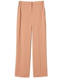 Twinset - Straight Twill Trousers With Pockets - Lyst