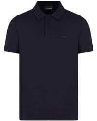 Emporio Armani - Logo Cotton Polo Shirt - Lyst