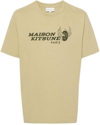 Maison Kitsuné - Racing Wheels-print T-shirt - Lyst