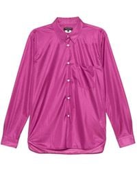 Comme des Garçons - Sheer-Panel Long-Sleeve Shirt - Lyst