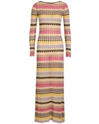 Faithfull the Brand - Maxi Chevron-Knit Long-Sleeve Dress - Lyst