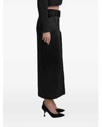 Contessa Mills - Morgaine Belted Side-Slit Skirt - Lyst