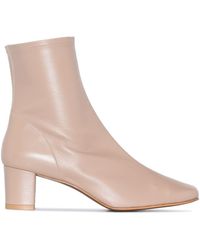 BY FAR - Leather 60mm Ankle Boots - Lyst