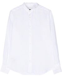 Glanshirt - Band-collar Linen Shirt - Lyst