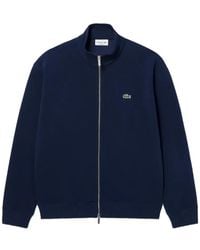 Lacoste - Logo-Patch Zip-Up Sweatshirt - Lyst