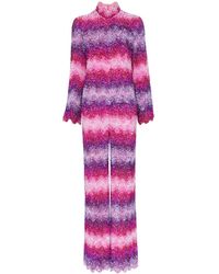 Ashish X Browns Sequin Embellished Stripe Jumpsuit - Pink