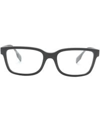 Burberry - Charlie Rectangle-Frame Matte Glasses - Lyst