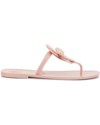 Tory Burch Sandalias de goma con motivo floral - Rosa