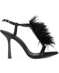 Kat Maconie - Faryal Feather-Embellished Sandals - Lyst
