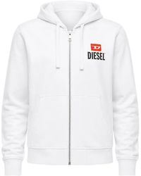 DIESEL - Logo-Print Zip-Up Hoodie - Lyst