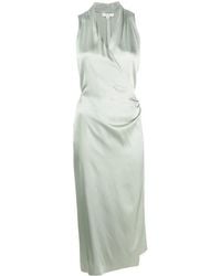 Vince - Satin-Finish V-Neck Wrap Dress - Lyst