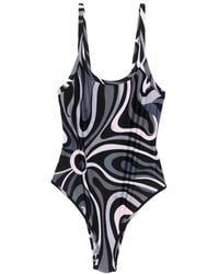 PUCCI - Square-Neck Swimsuit - Lyst