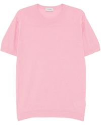 John Smedley - Park Pique Ribbed T-Shirt - Lyst