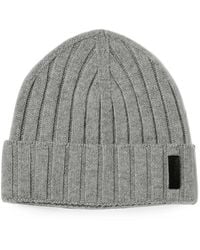 Emporio Armani - Ribbed-Knit Beanie Hat - Lyst