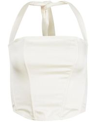 Fleur du Mal - Top estilo corsé con cuello halter - Lyst