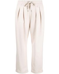 Brunello Cucinelli - Pleated Cotton Track Pants - Lyst