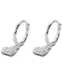 Monica Vinader - Diamond Heart Drop Huggie Earrings - Lyst