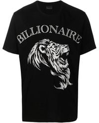 Billionaire - Graphic-Print Cotton T-Shirt - Lyst