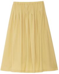 Ottod'Ame - Jupe Mi-Longue En Coton À Plis - Lyst