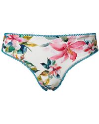 Twinset - Floral-Print Brazilian Bikini Bottoms - Lyst