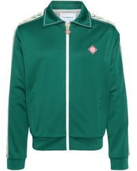 Casablancabrand - Sweater Met Logopatch En Rits - Lyst
