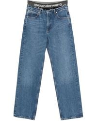 Alexander Wang Logo-embossed Balloon Jeans in Blue | Lyst