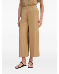 Lola Casademunt - Logo-Plaque Wide-Leg Trousers - Lyst