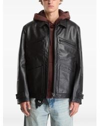 Y-3 - Veste Zippée En Cuir - Lyst