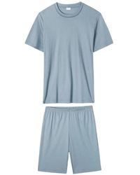 Zimmerli of Switzerland - Round-Neck Shor-Sleeve Pajamas - Lyst