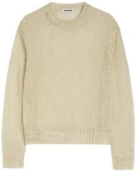 Jil Sander - Pullover Mit Lochstrickmuster - Lyst
