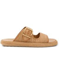 Tod's - Buckle-Detail Woven Sandals - Lyst