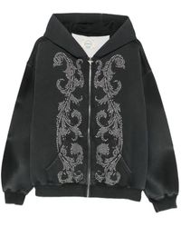 ERCOLE STUDIO - Stud-Embellished Zip-Up Hoodie - Lyst