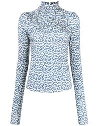 Isabel Marant - Graphic-print Long-sleeve Top - Lyst