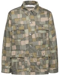 Maison Kitsuné - Geometric-Print Shirt Jacket - Lyst