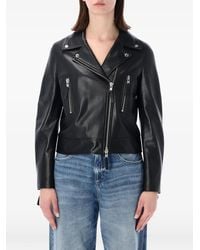 SWD by S.w.o.r.d. - Classic Biker Leather Jacket - Lyst