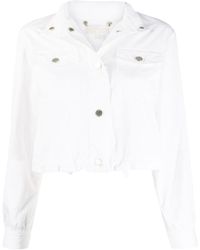 michael kors white jean jacket
