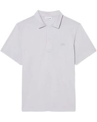 Lacoste - Paris Classic Fit Open Neck Embroidered Polo - Lyst