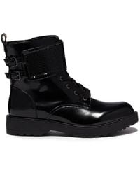 Guess - Wanda Buckled Mesh-Strap Ankle Boots - Lyst