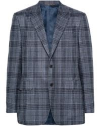 Canali - Checked Single-Breasted Blazer - Lyst